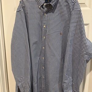Ralph Lauren Navy and White Checkered Shirt
